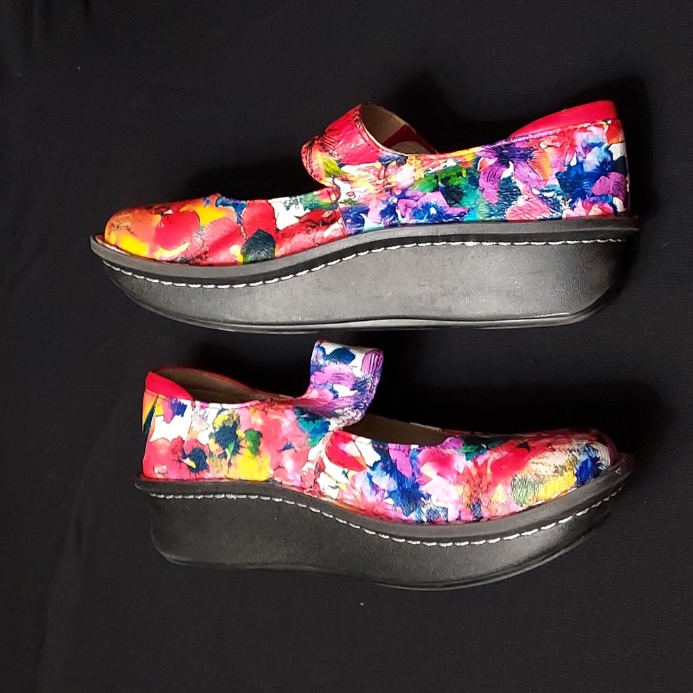 Alegria Women's Floral Mary Jane Shoes  Sz 36   FINAL - Picture 4 of 13